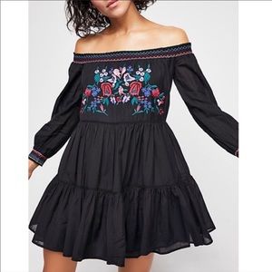 NWT Free People Embroidered Mini Dress